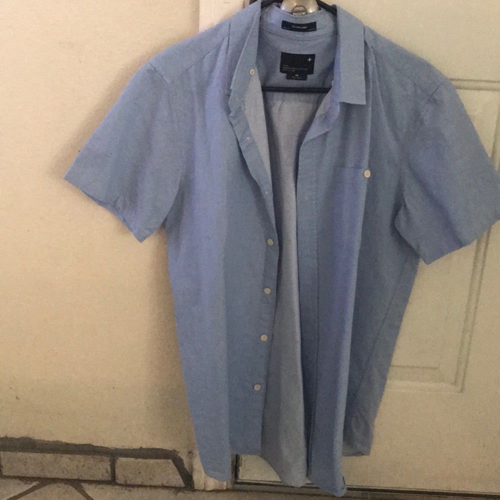 Blue button down shirt